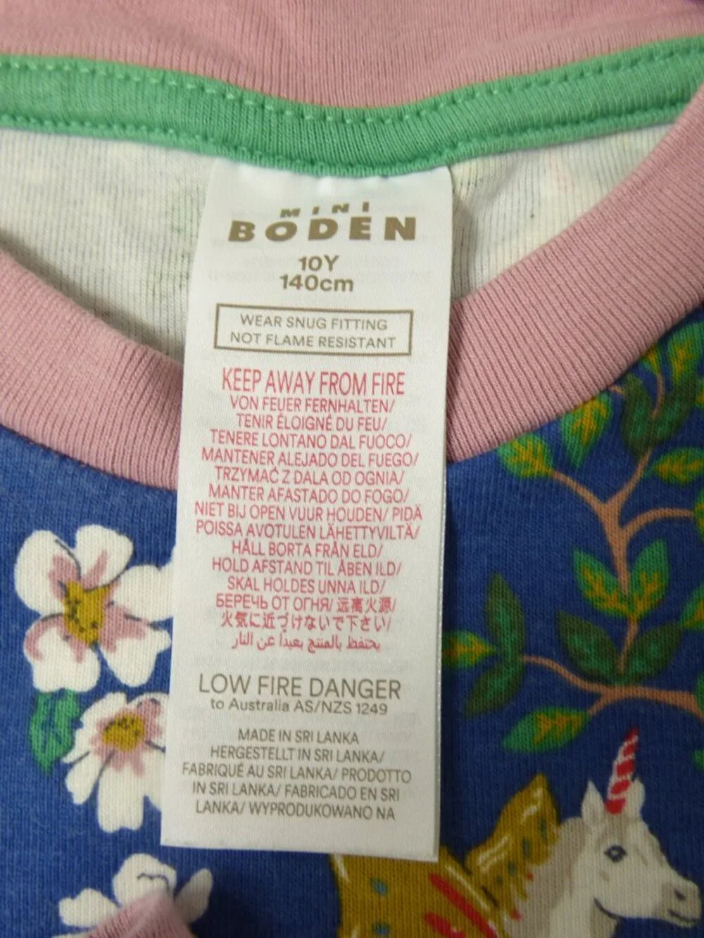 Mini Boden Pegasus Two-Piece Pajama Set, Size 10 Years